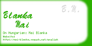 blanka mai business card